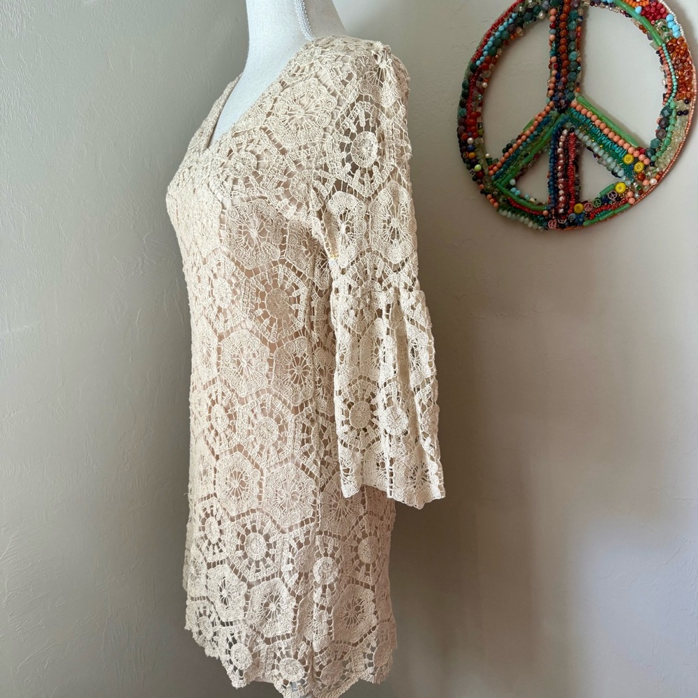 Karen Kane Cream Crochet Lace Dress - Picture 2 of 5